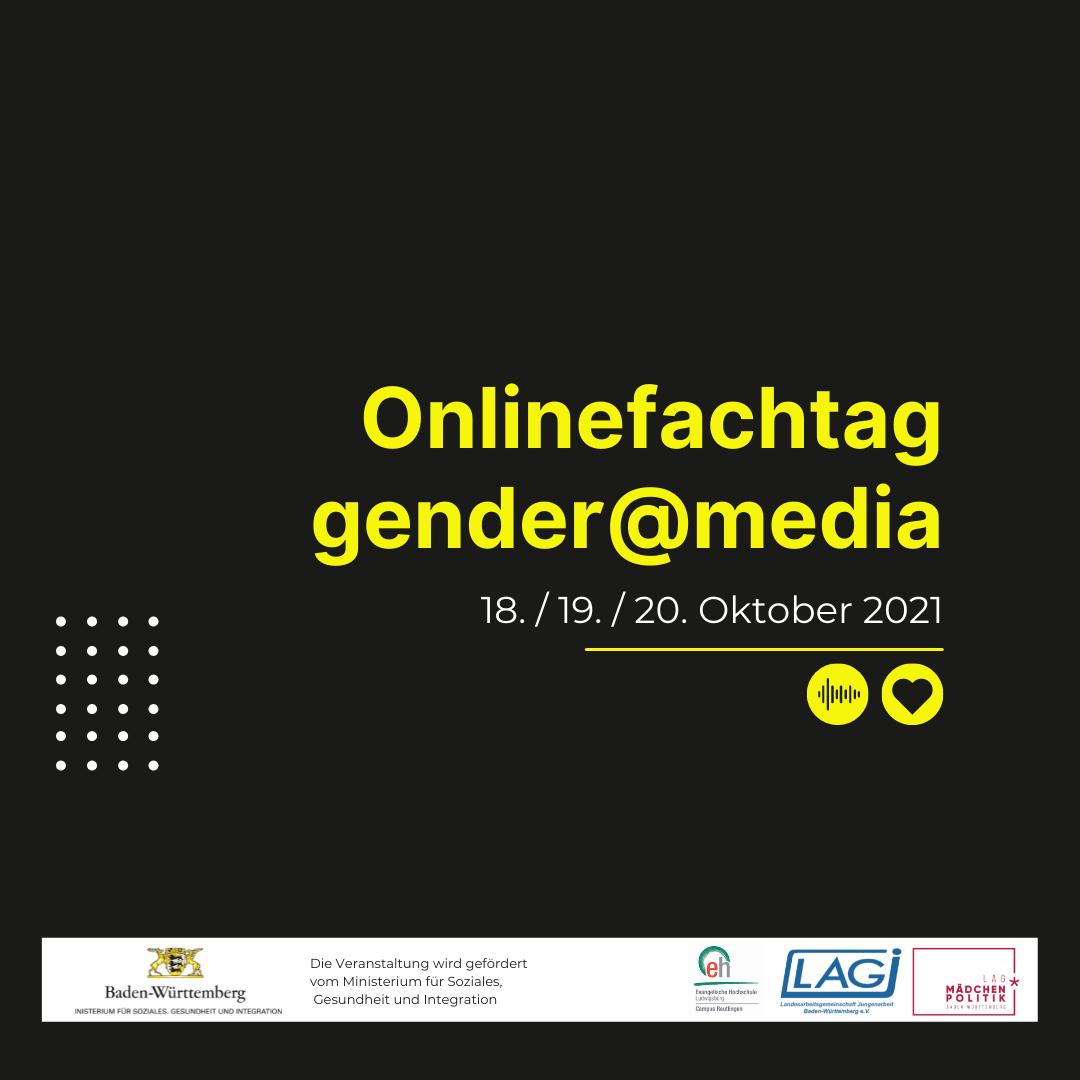 Fachtag gender@media (online) 18. -20.10.21