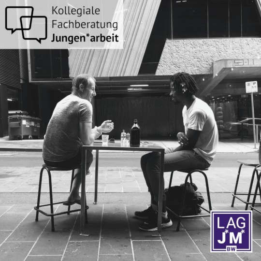 Flyer mit Link zur Veranstaltung: Kollegiale Fachberatung Jungenarbeit